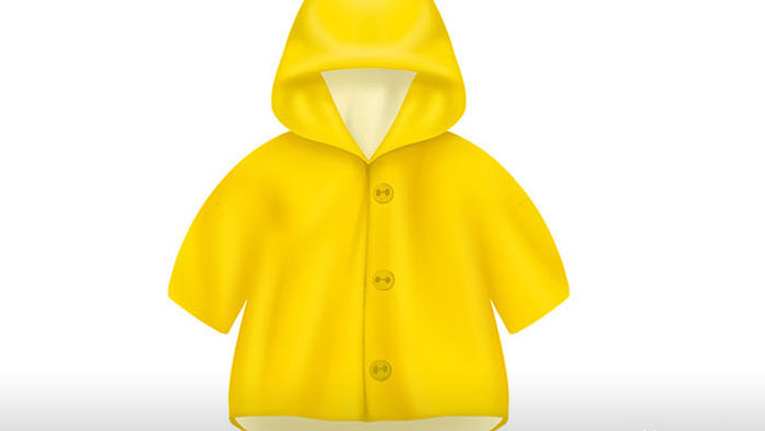 易用写实类mg动画家居用品类黄色塑料雨衣