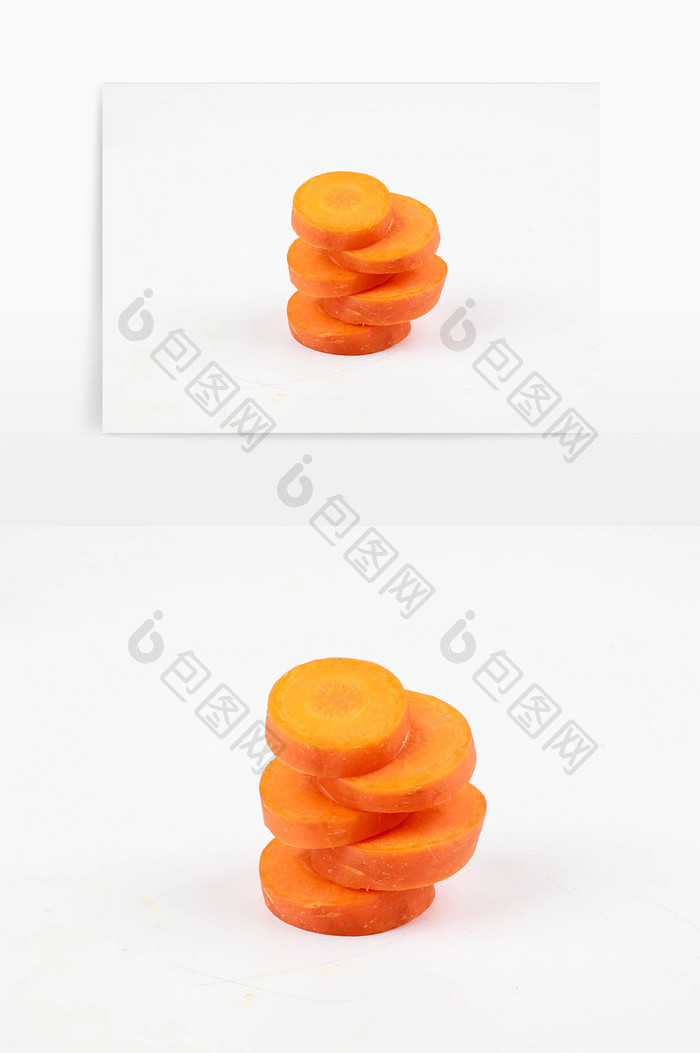 新鲜水果切片胡萝卜摄影图