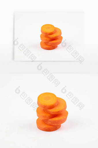 新鲜水果切片胡萝卜摄影图图片