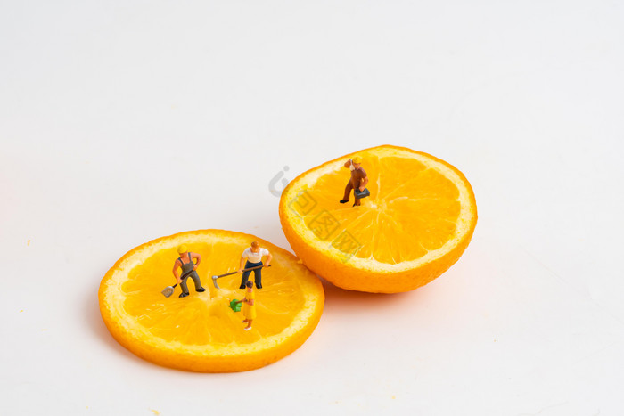 橙子微距人实物图片