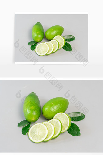 绿色香水柠檬食物实物图片