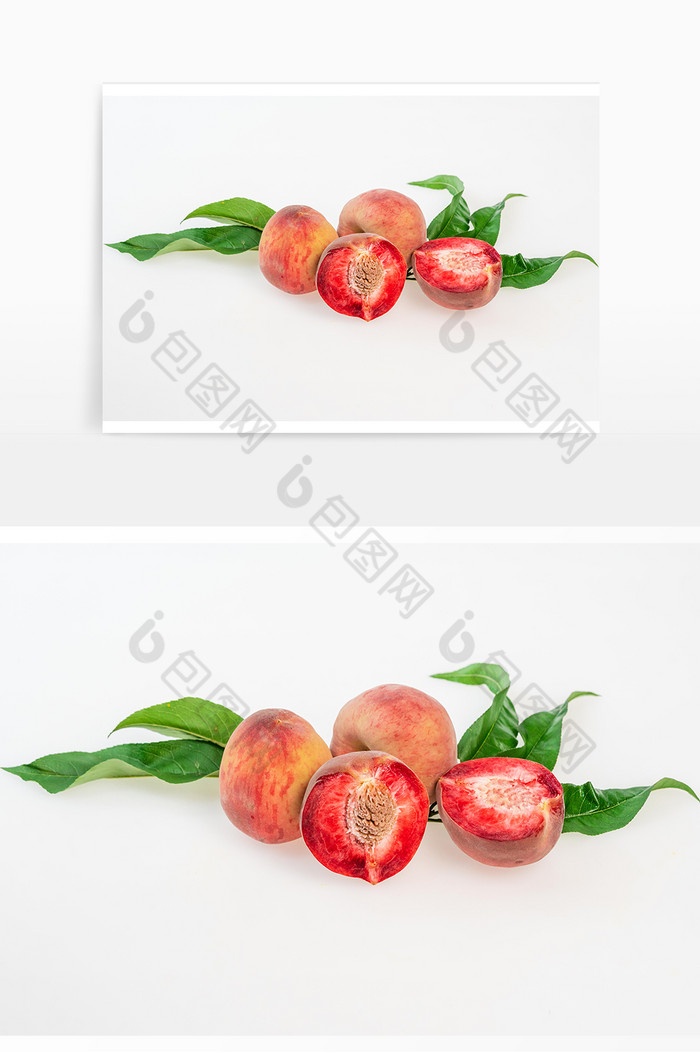 血桃桃子食物实物图片图片