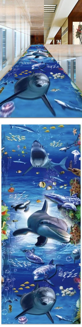 海洋鲨鱼地板地毯