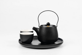 黑色茶具茶壶实物
