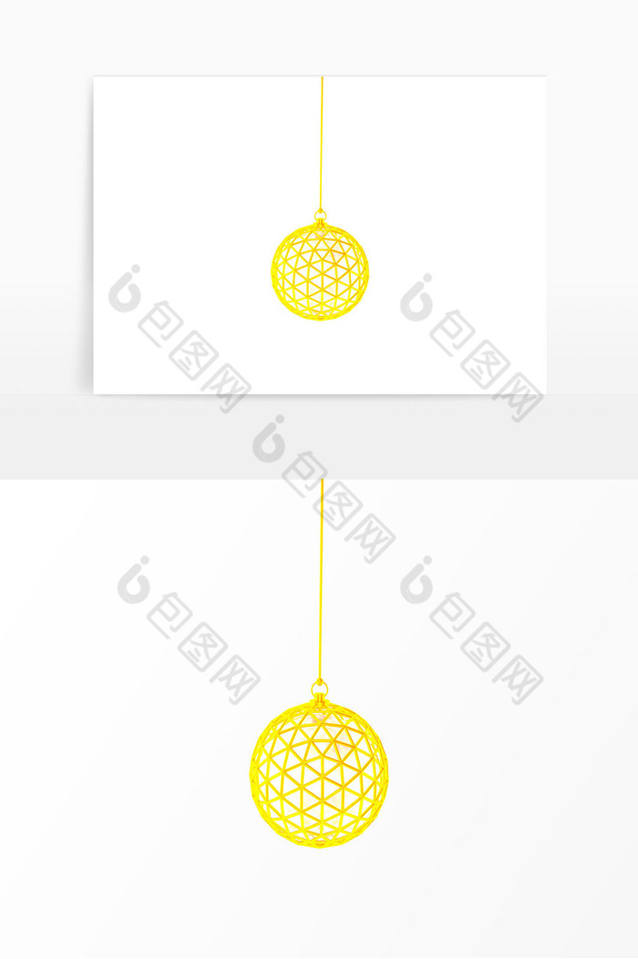C4D立体圣诞金属球吊饰图片图片