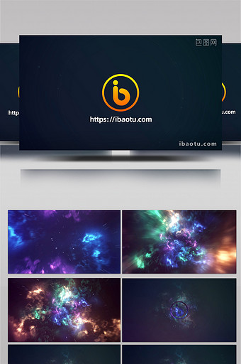 企业大气宇宙星空星云LOGO片头pr模板图片