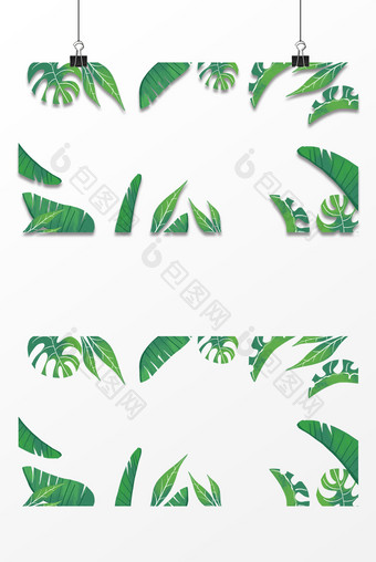 绿植龟背叶树叶背景图片