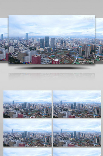 云南昆明五华区城市中心4K航拍图片