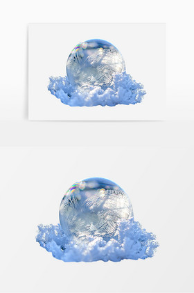大雪雪球冰球透明气泡