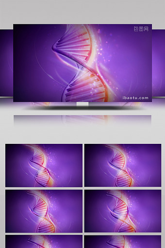 生物化学DNA链旋转3D动画4K视频素材图片