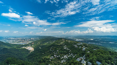 自然风光唯美大山河流蓝天白云祖国山河延时