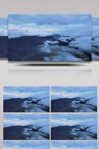 中国澜沧江云雾缭绕4K航拍图片