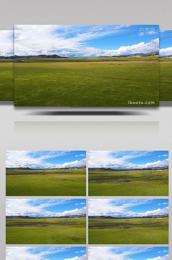 甘孜塔公草原自然风光4K航拍图片