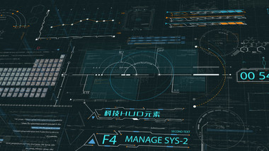 科技HUD特效元素包AE模板