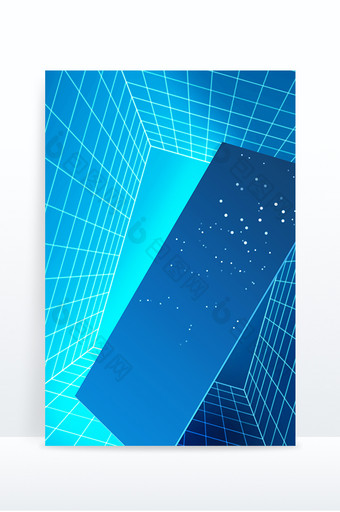 蓝色空间感抽象科技背景图片
