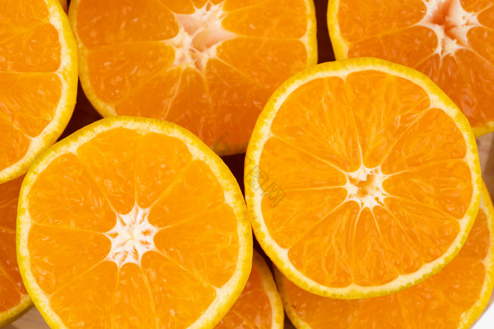 新鲜水果切面橙子图片