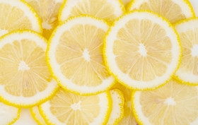 水果果实柠檬片摄影图图片