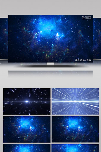 炫酷4K多维空间星际跳跃星云特效视频素材图片