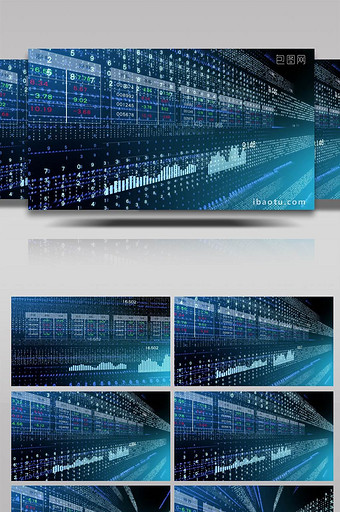科技感金融股票数据背景视频图片