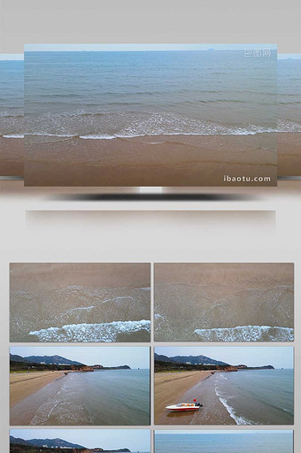 大气风景航拍青岛石老人海水浴场图片