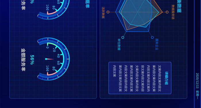 深色炫酷金融科技数据智能大屏网页