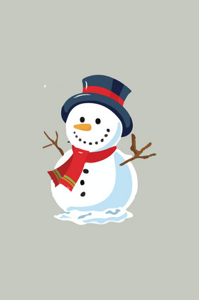 雪人形象小帽子雪人