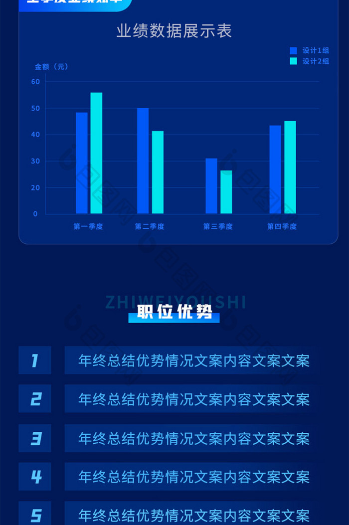 深蓝科技风格立体几何炫彩年终总结汇报