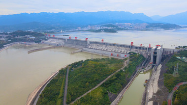 宜昌三峡大坝水电站4K航拍