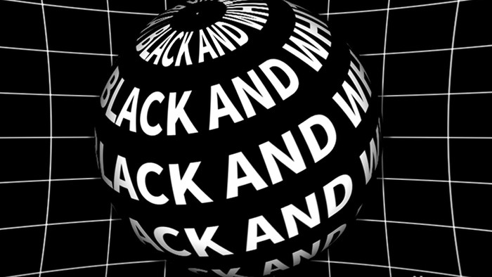 黑白集合简约地球形状旋转可循环背景视频
