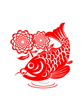 新年虎年桃花老虎窗花福字窗花艺术字窗花鲤鱼荷花除夕窗花国风春节