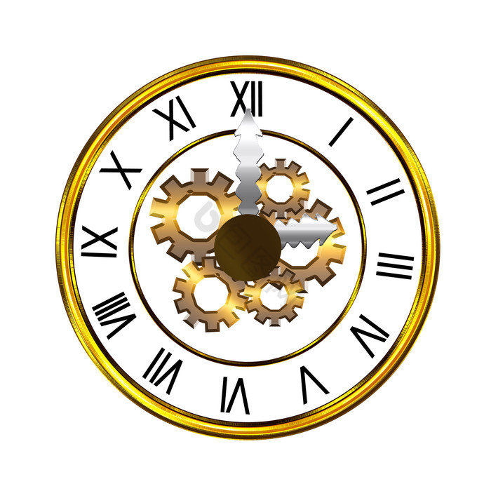 机械齿轮钟表时钟