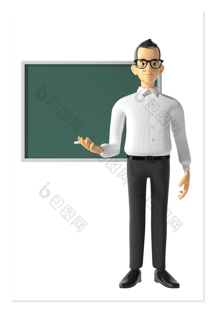 3D职业教师讲课校园工作人员老师模型免抠