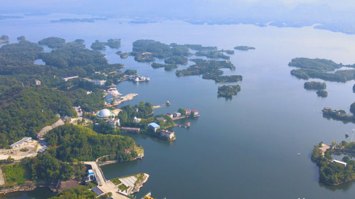 湖北陆水湖国家级风景区4K航拍