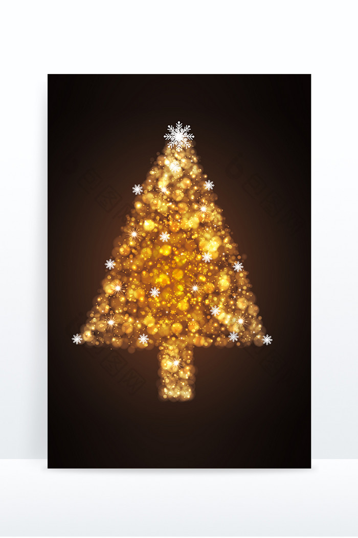 创意圣诞树发光树光点雪花圣诞节