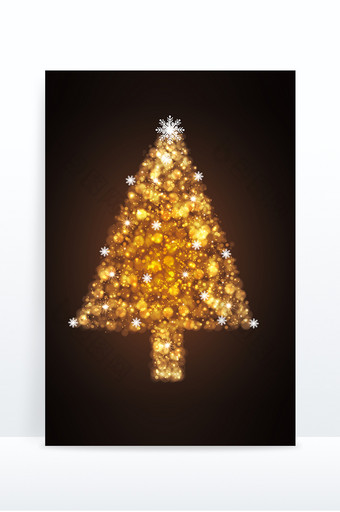 创意圣诞树发光树光点雪花圣诞节图片