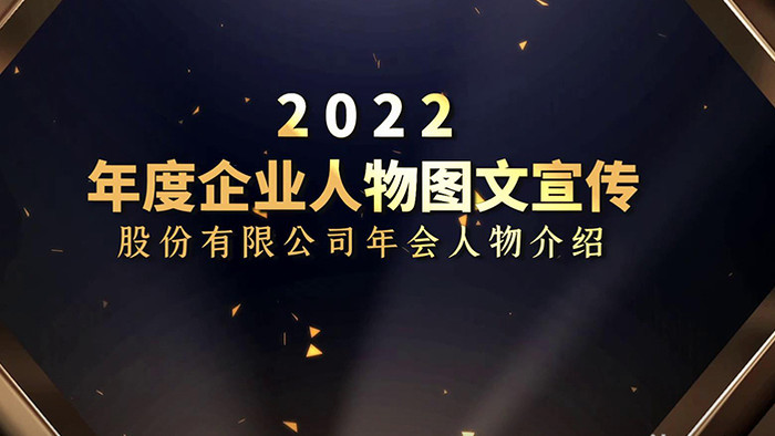 2022年会金色粒子人物介绍图文宣传展示