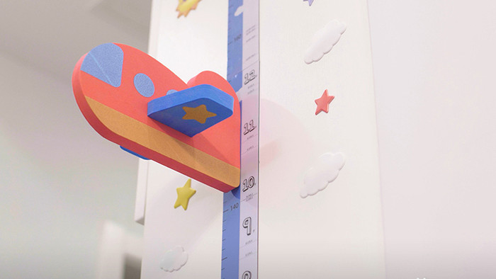 儿童测量身高标尺空镜实拍视频4K