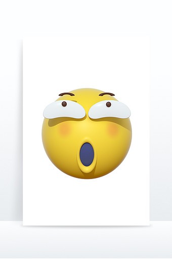 3D卡通emoji表情黄色图标坏笑兴奋图片