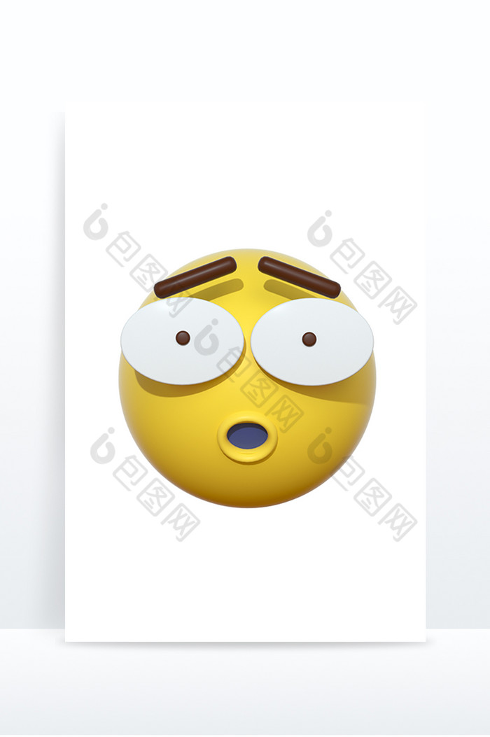3D卡通emoji表情黄色图标委屈难过图片图片