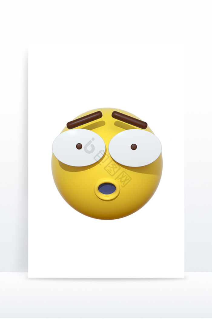 3d卡通emoji表情黄色图标委屈难过