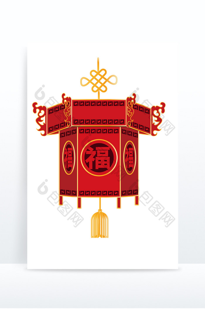 中国风红色灯笼素材