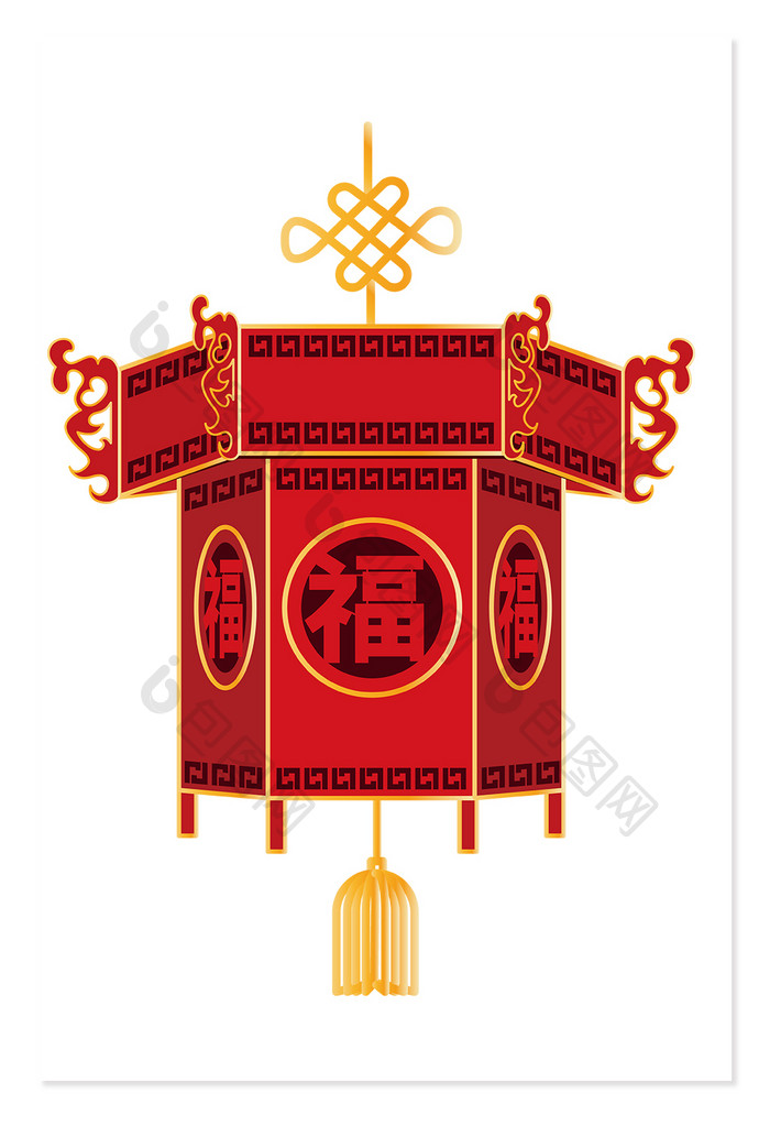 中国风红色灯笼素材