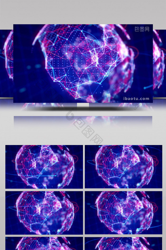 世界数字网络数据背景循环科幻电影视频素材