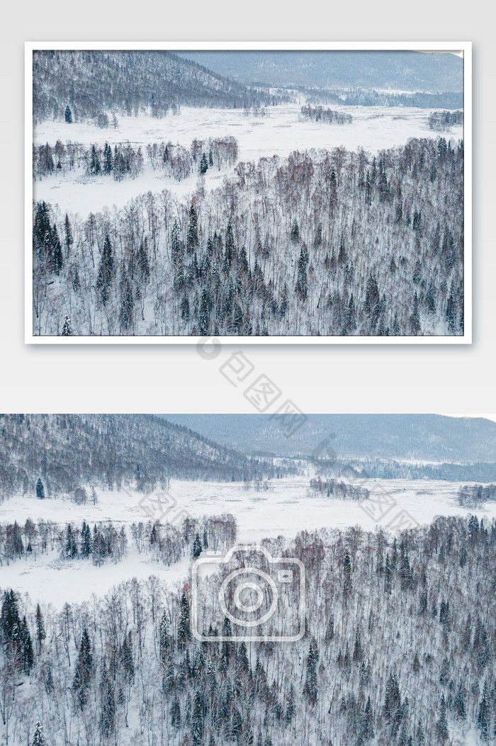 新疆喀纳斯冬季山脉风景图片图片