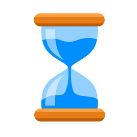 卡通蓝色沙漏时间流逝表情包动图gif