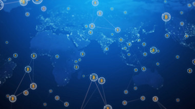 虚拟货币世界地图加密网络循环背景视频素材