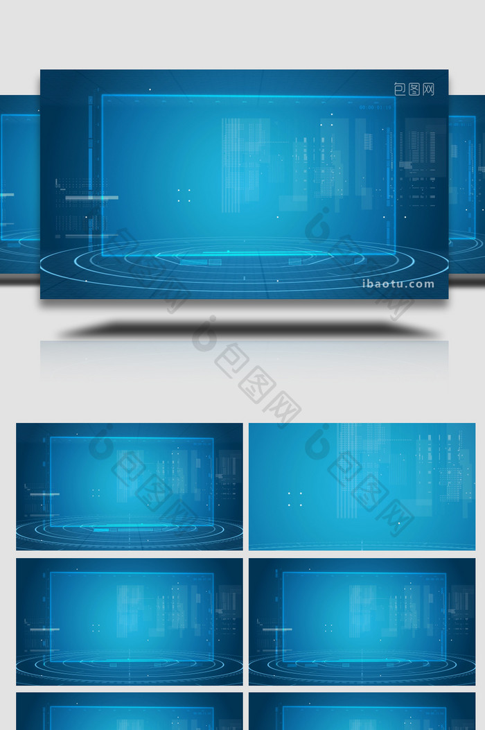 大气科技数据框HUD背景视频