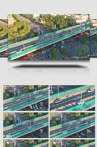 城市交通车流大动脉4K延时图片
