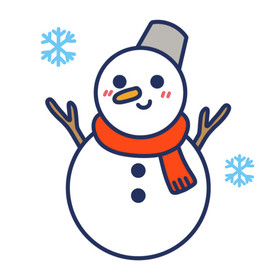 圣诞雪人卡通小动画动图gif