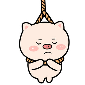 手绘猪猪绝望表情包动图gif
